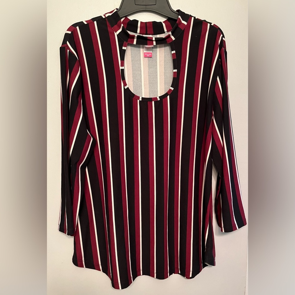 No Boundaries New Without Tags Womens Three Quarter Sleeve Striped Top Size XXXL